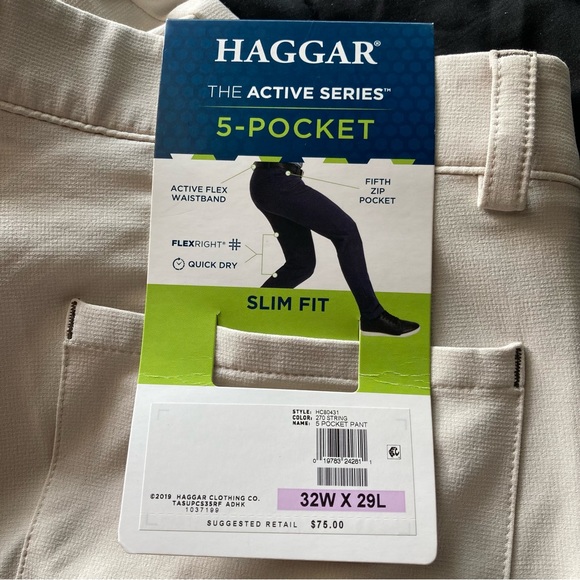 Mens HAGGAR slim fit pants - Picture 7 of 7